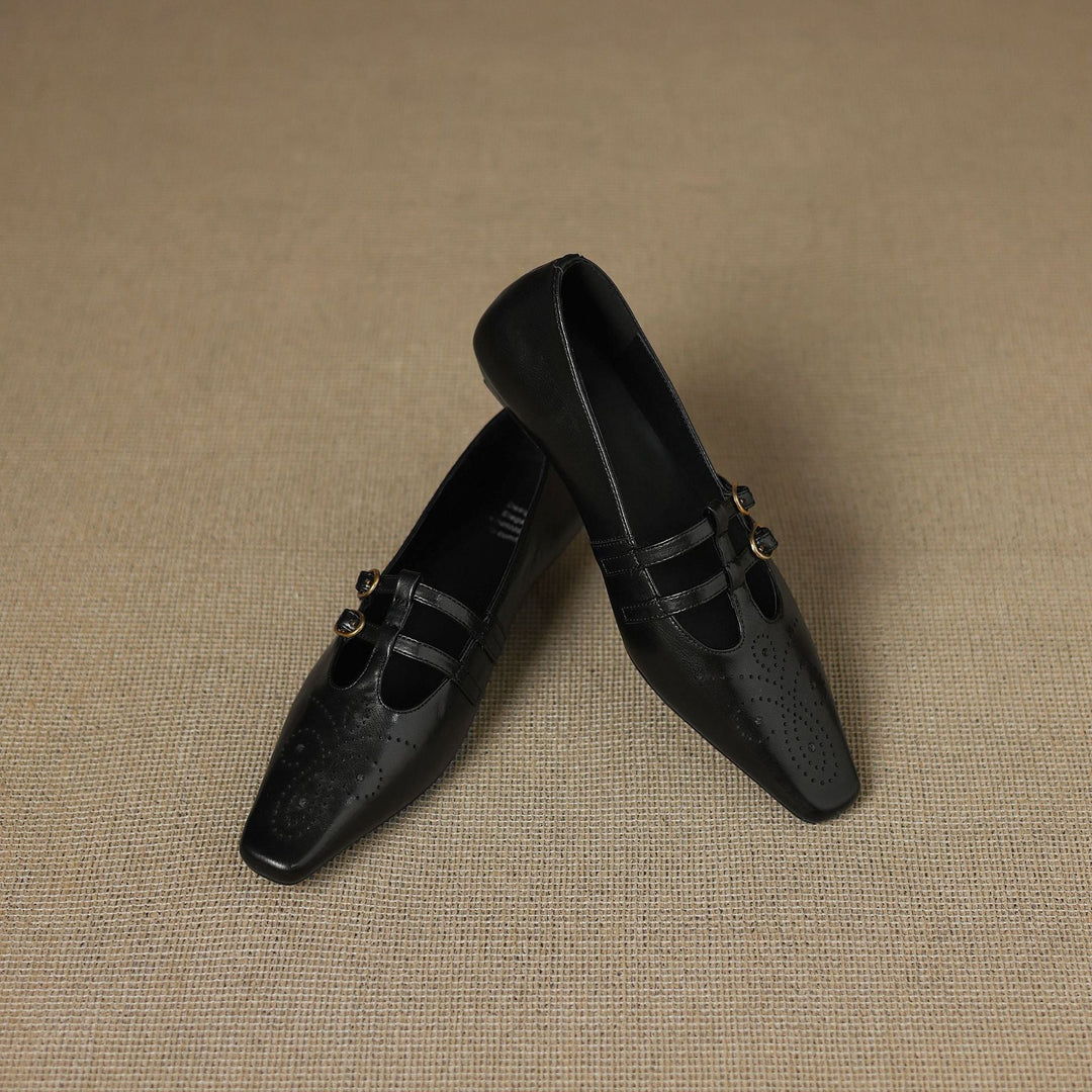 Lacey™ | Brogue Double-Strap Wedge Mary Janes