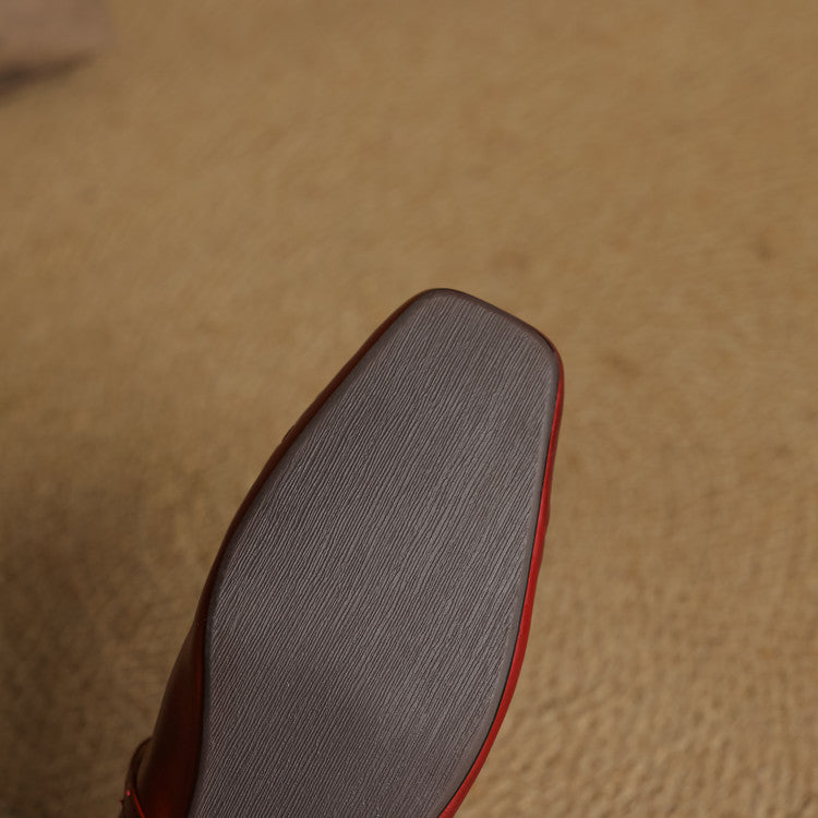Scarlett™ | Woven Leather Square-Toe Mary Jane Flats