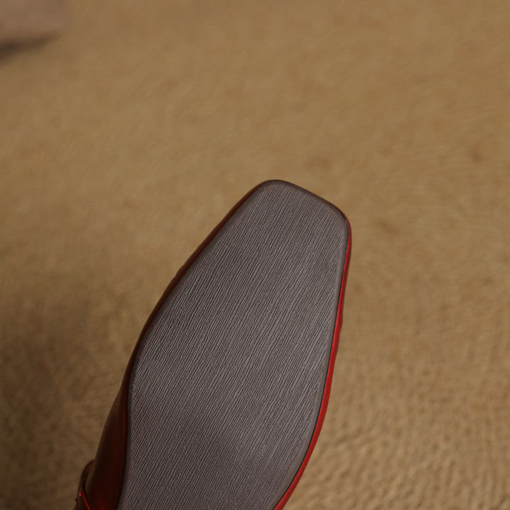 Scarlett™ | Woven Leather Square-Toe Mary Jane Flats
