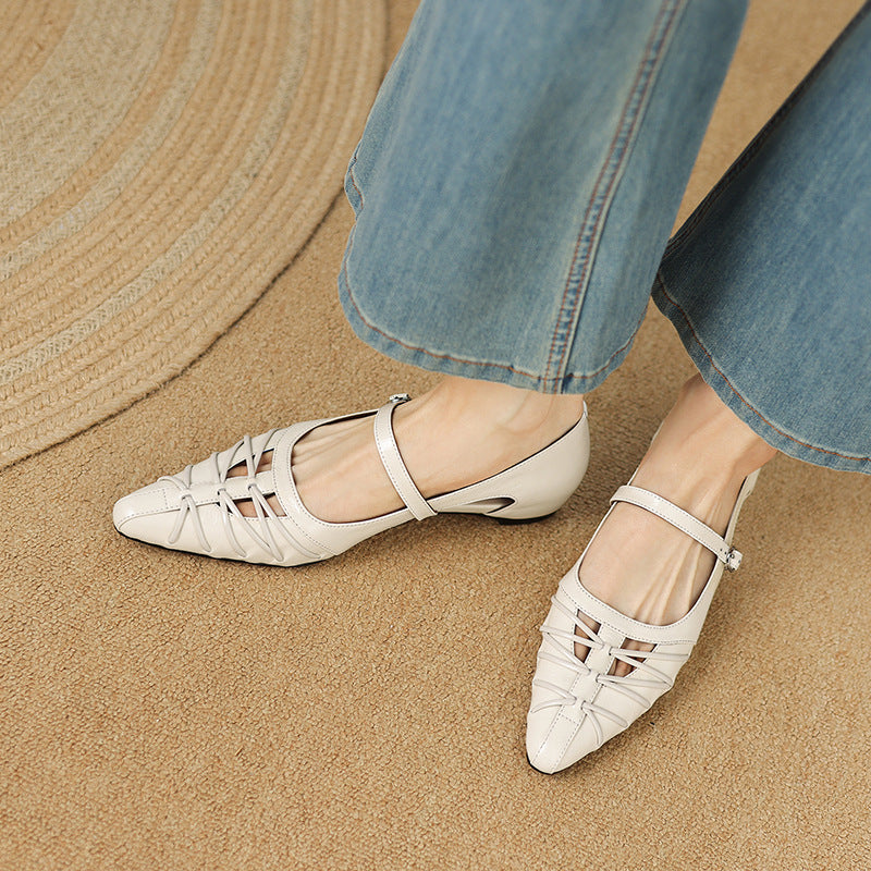 Opal™ | Lattice-Cut Pointed Mary Jane Flats