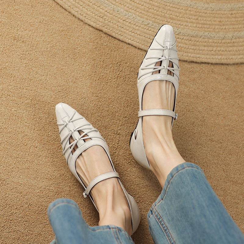 Opal™ | Lattice-Cut Pointed Mary Jane Flats