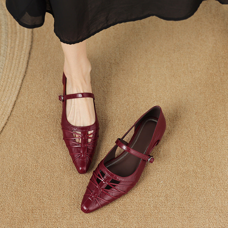 Opal™ | Lattice-Cut Pointed Mary Jane Flats