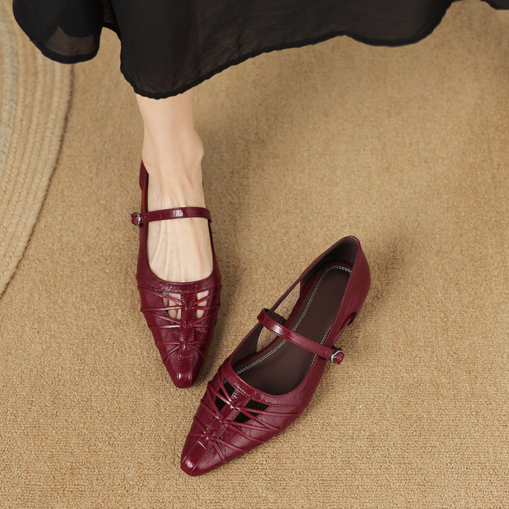 Opal™ | Lattice-Cut Pointed Mary Jane Flats