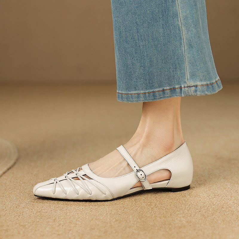 Opal™ | Lattice-Cut Pointed Mary Jane Flats