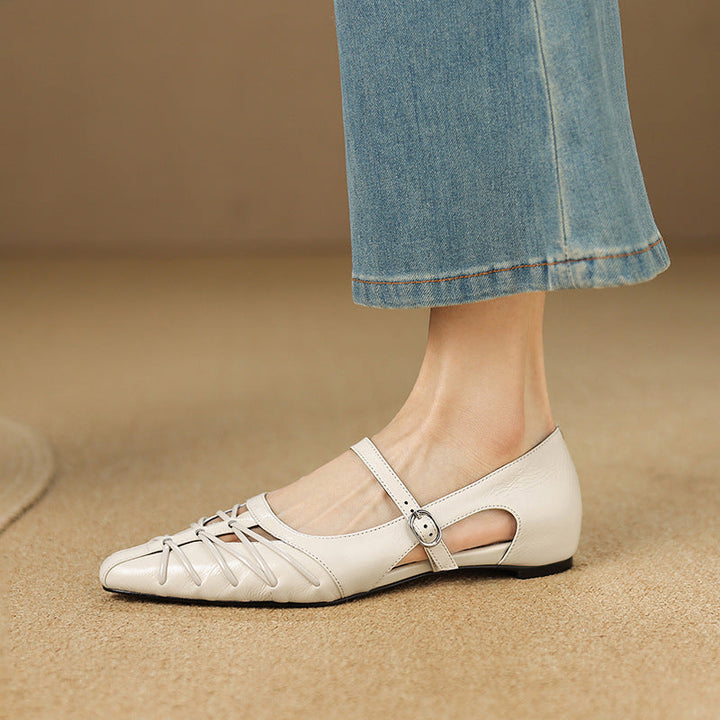 Opal™ | Lattice-Cut Pointed Mary Jane Flats