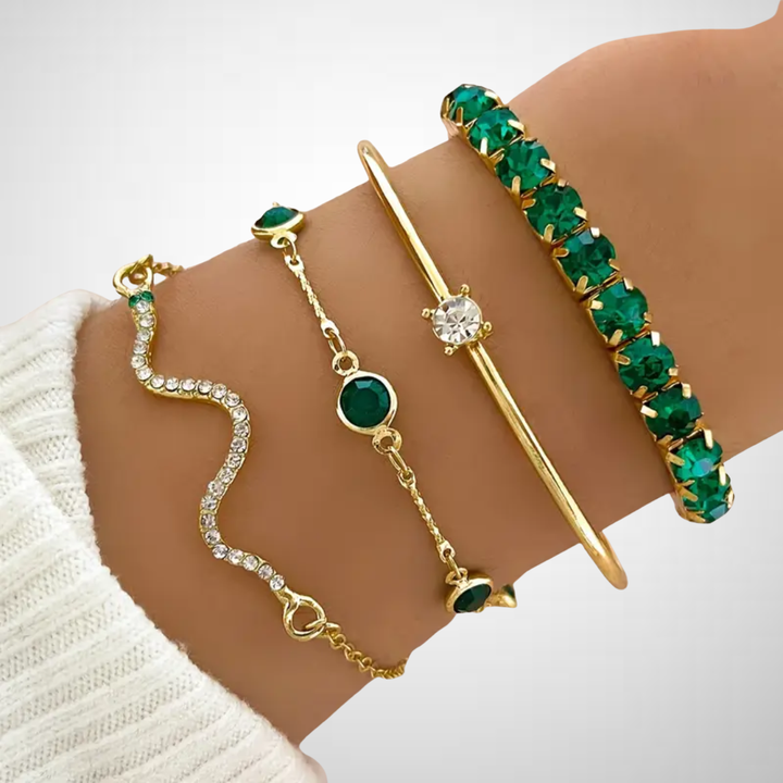 Wendy | Retro Green Zirconia Bracelet