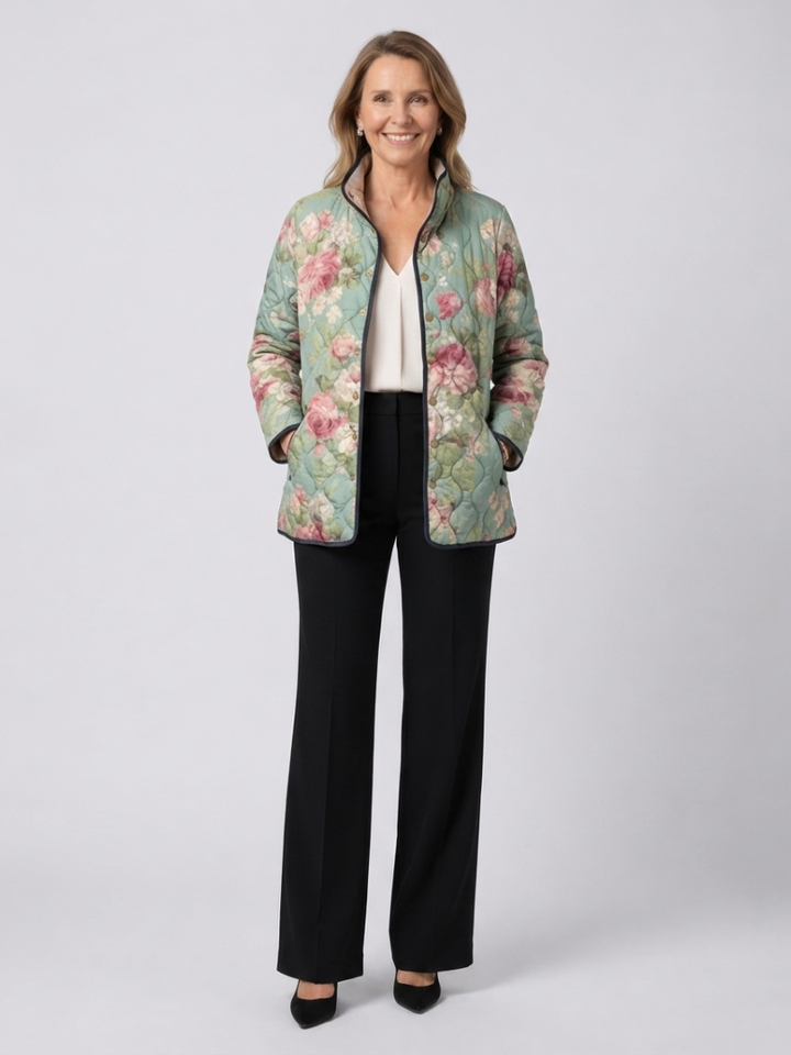 Giselle™ | Vintage Rose Quilted Jacket