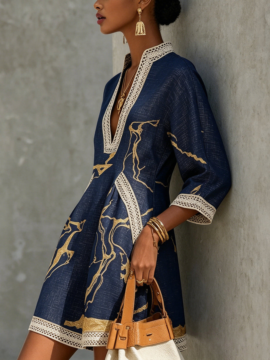 Tinsley™ | Navy &amp; Gold Resort Elegance