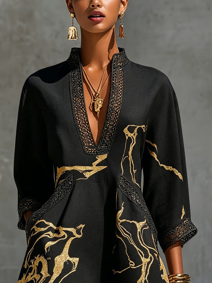 Seraphina™ | Golden Elegance with a Bohemian Touch