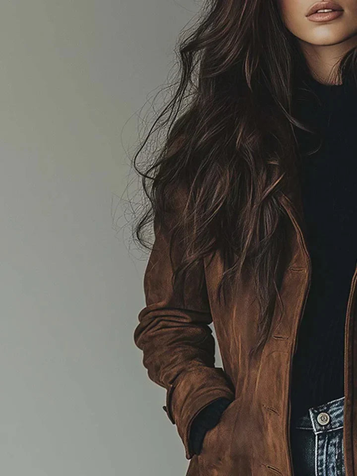 Savannah | Elegant Suede-Effect Coat