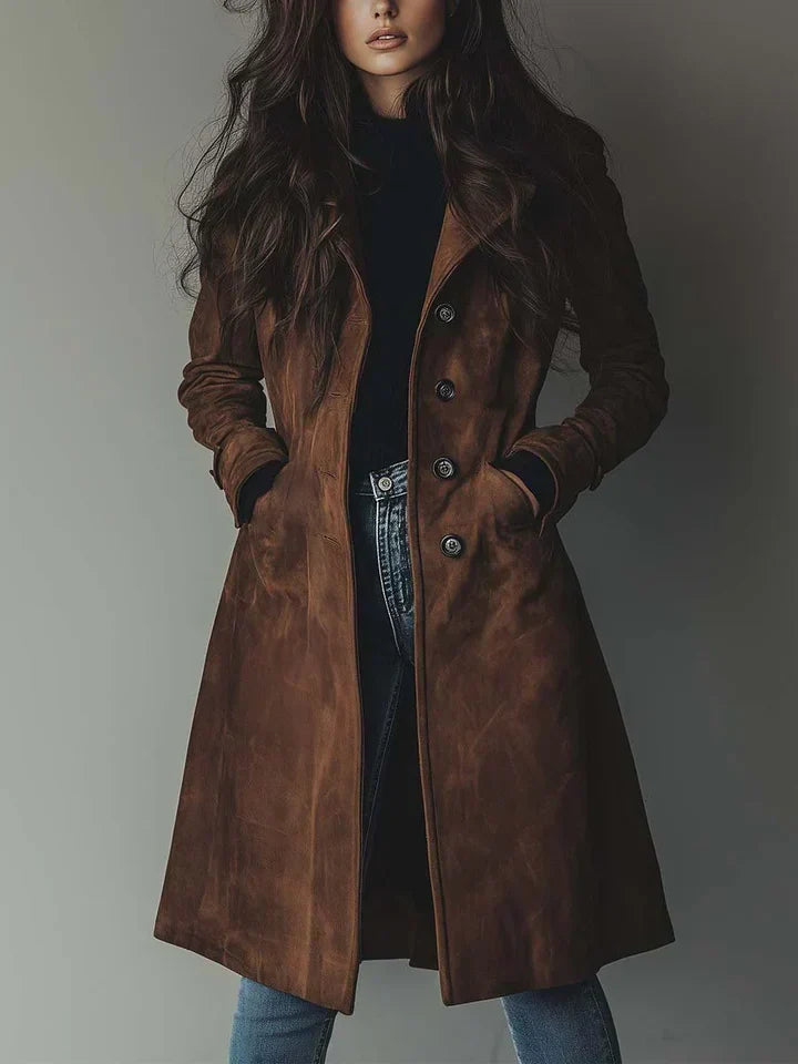 Savannah | Elegant Suede-Effect Coat
