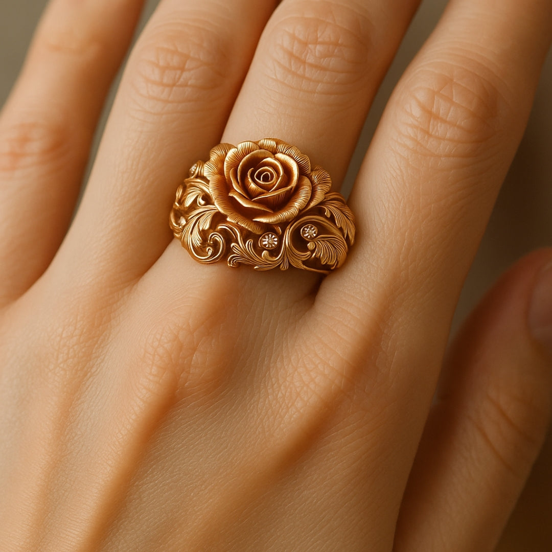 Penelope | Radiant Floral Gold Ring