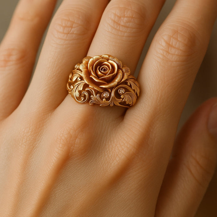 Penelope | Radiant Floral Gold Ring