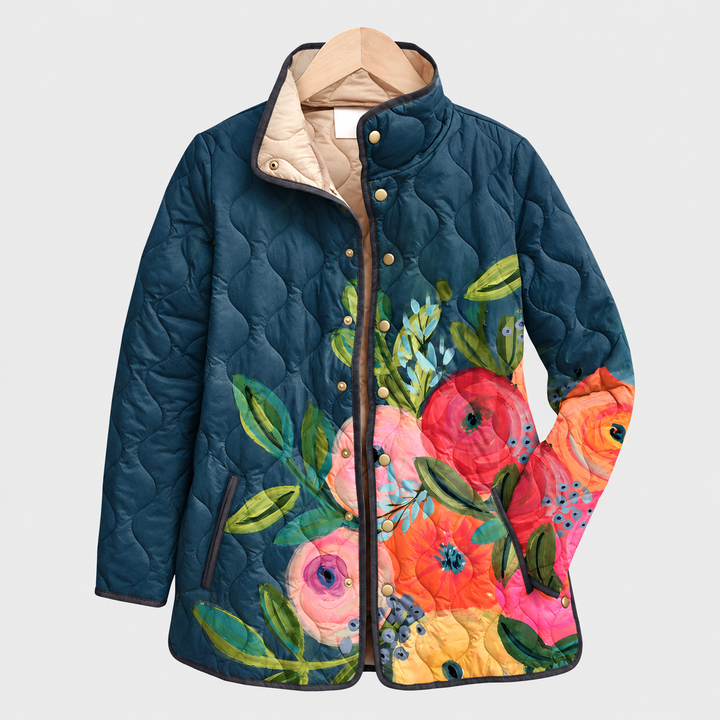Virginia™ | Midnight Floral Quilted Jacket