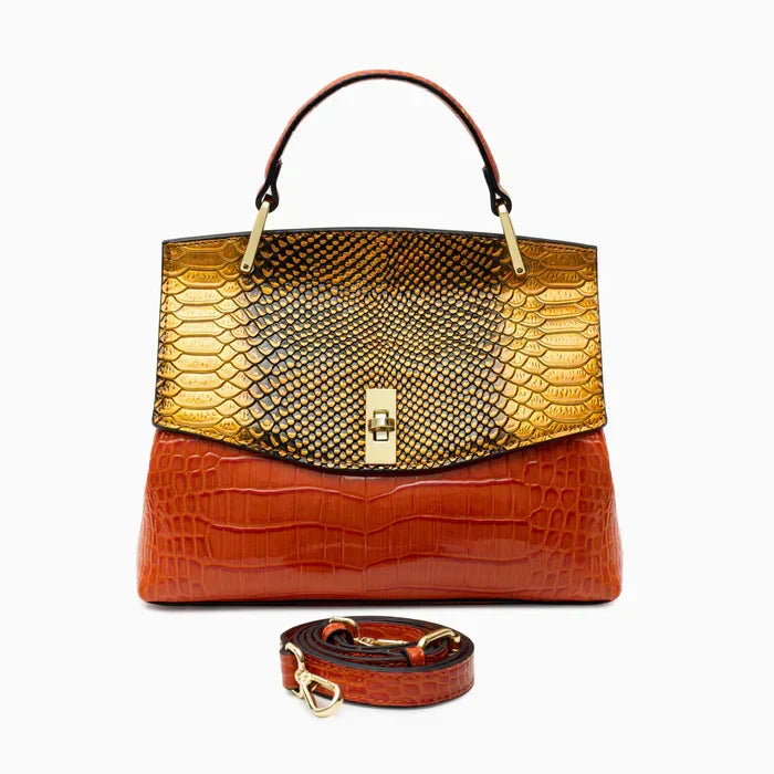 Riley | Bold Croc-Embossed Shoulder Bag