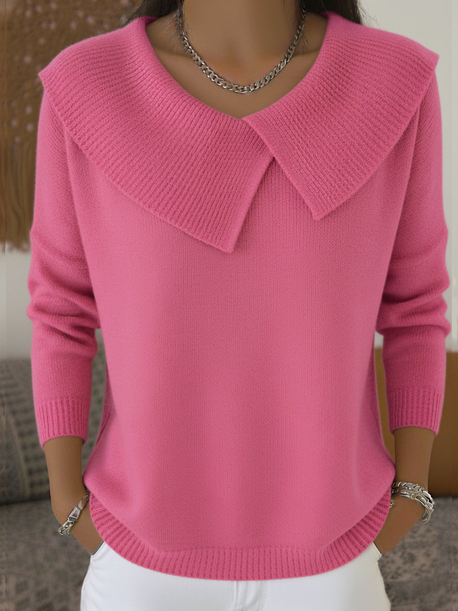 Simone™ | Pleated Collar Knit Sweater