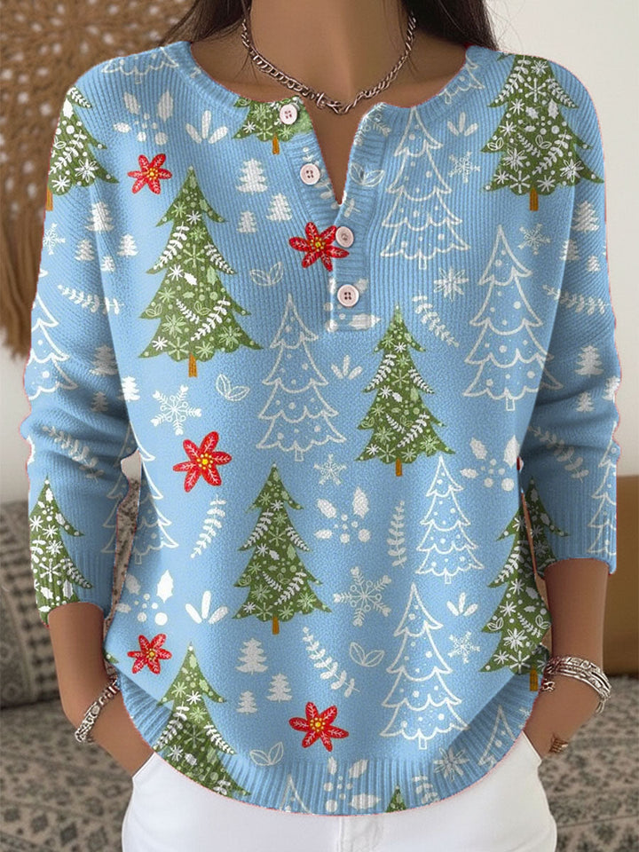 Adeline  | Christmas Sweater with Buttons