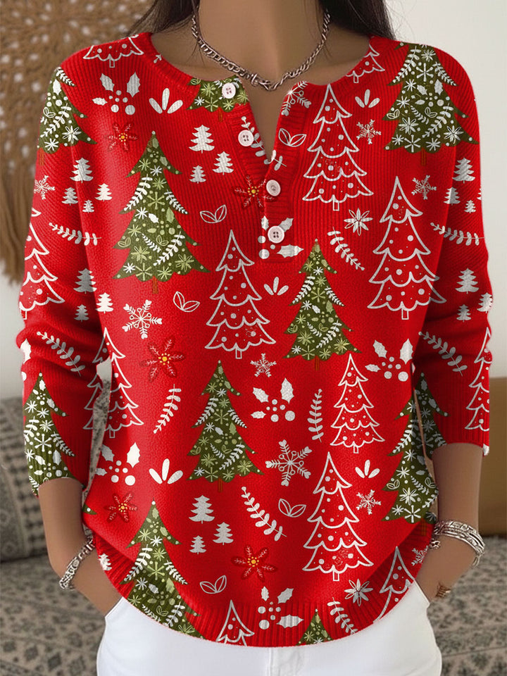 Adeline  | Christmas Sweater with Buttons