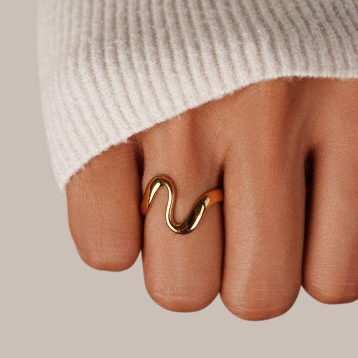 Diana | Gold Wave Ring