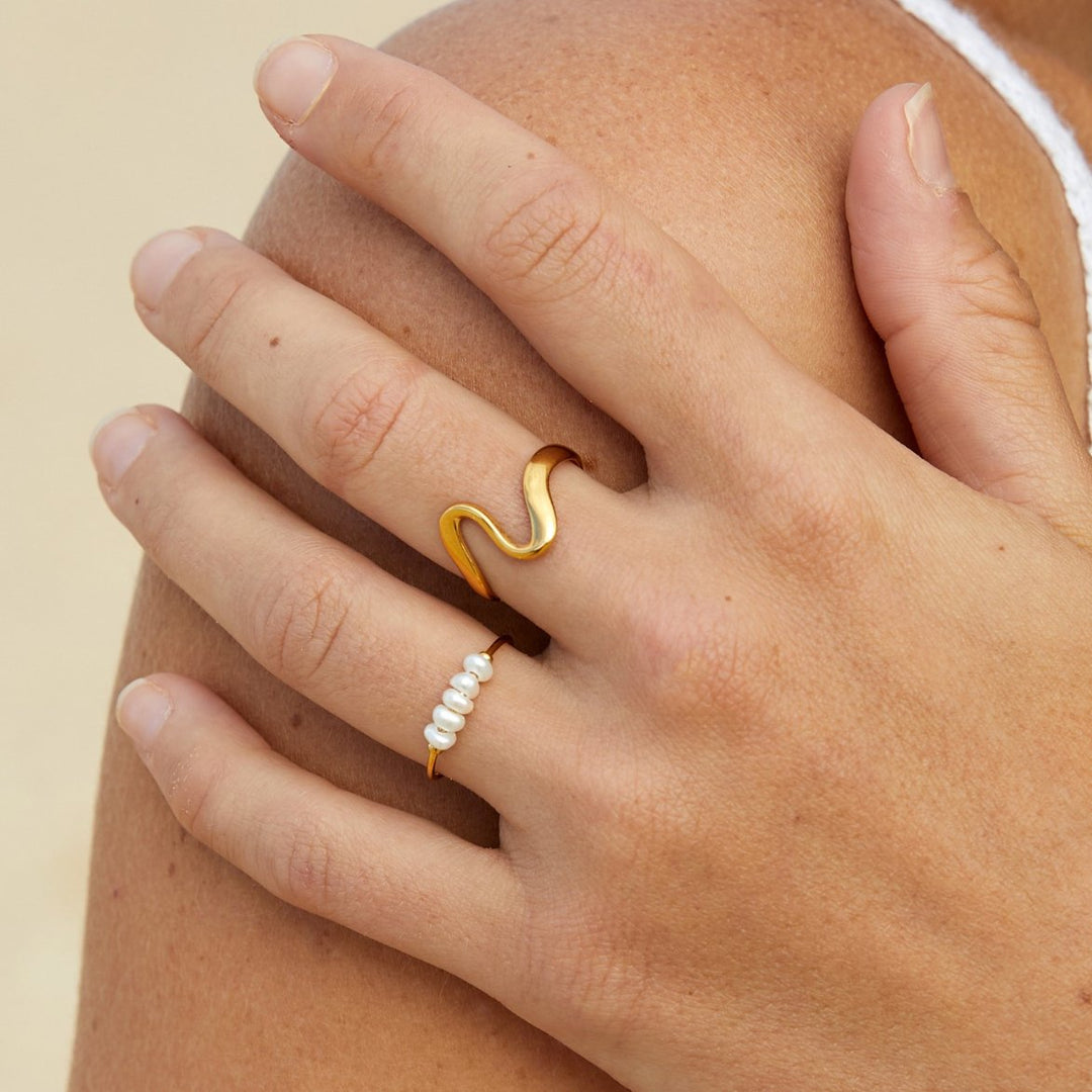 Diana | Gold Wave Ring