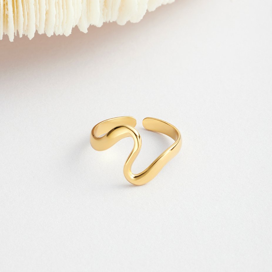 Diana | Gold Wave Ring