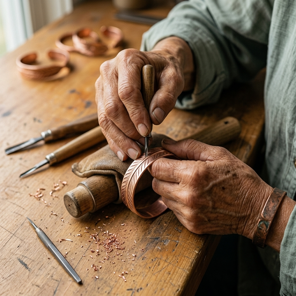 Maya's Root Copper Bracelet