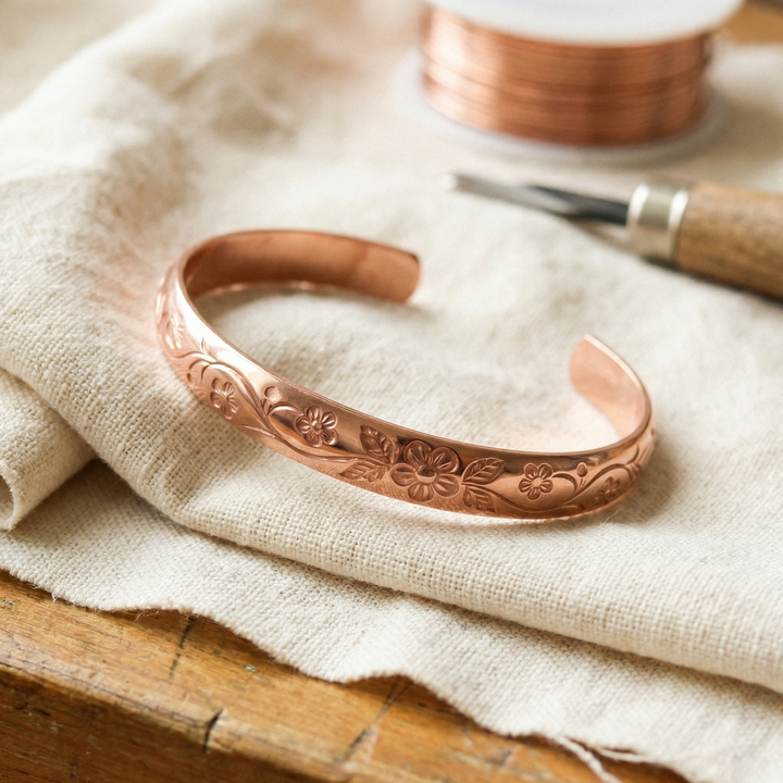 Maya's Bloom Copper Bracelet