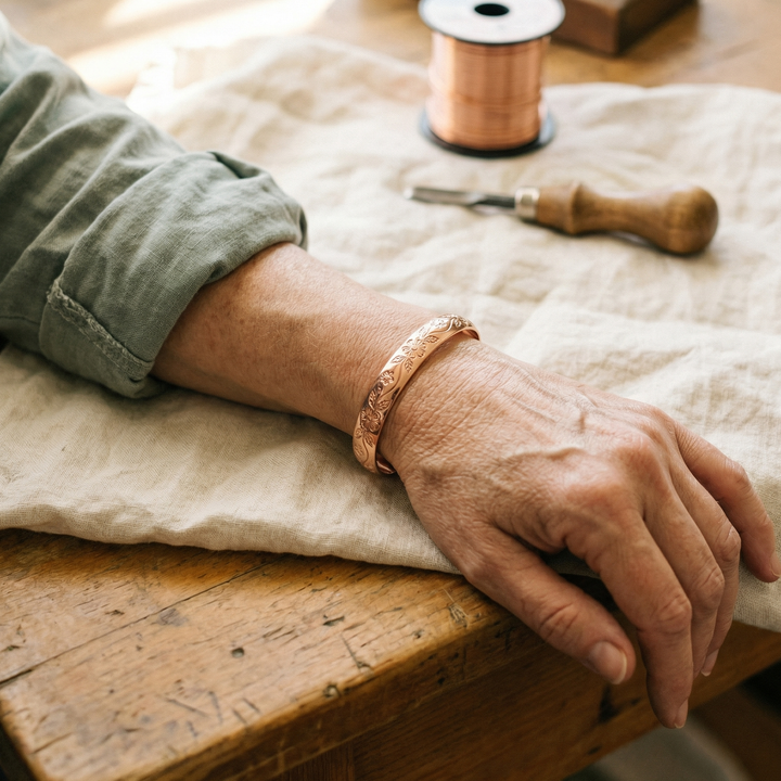 Maya's Bloom Copper Bracelet