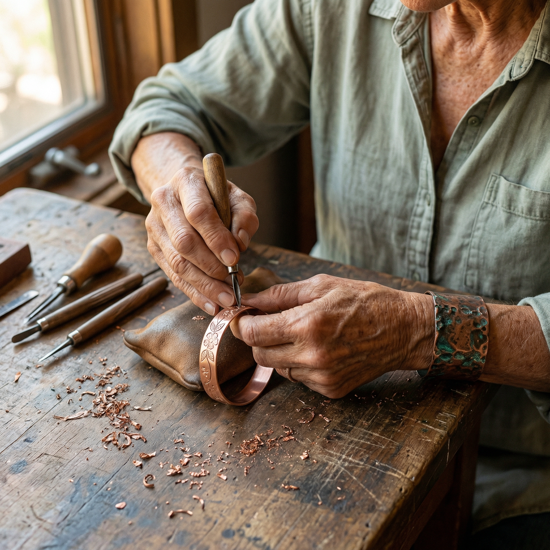 Maya's Bloom Copper Bracelet