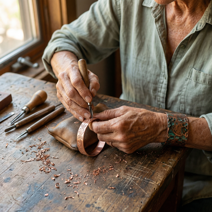 Maya's Bloom Copper Bracelet