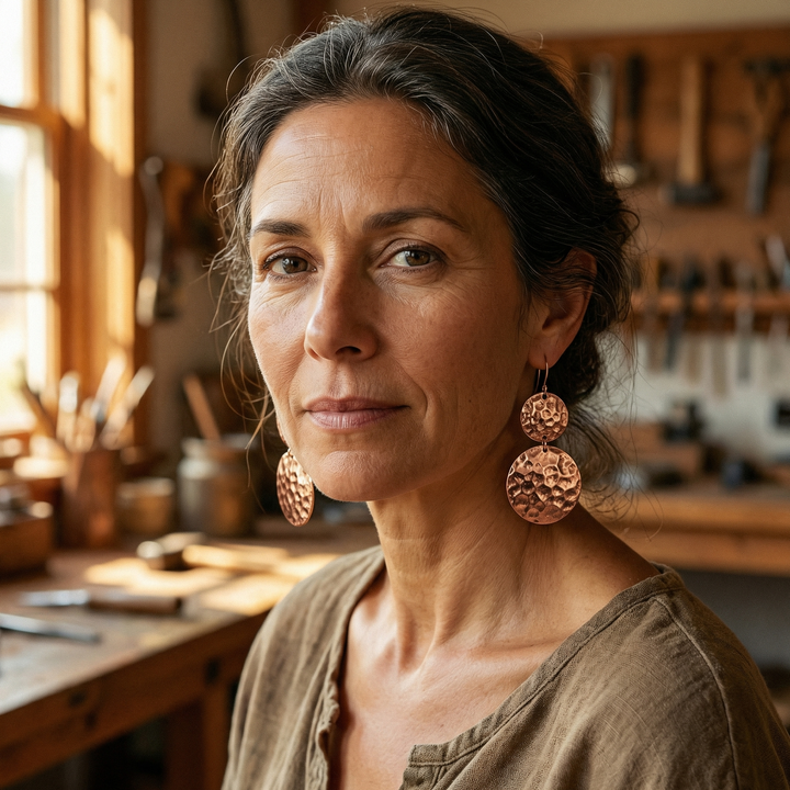 Maya's Solstice Copper Earrings