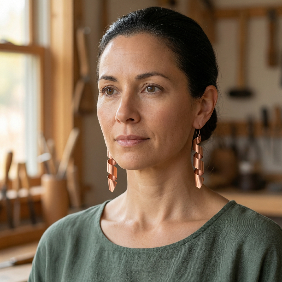 Maya's Dusk Copper Earrings