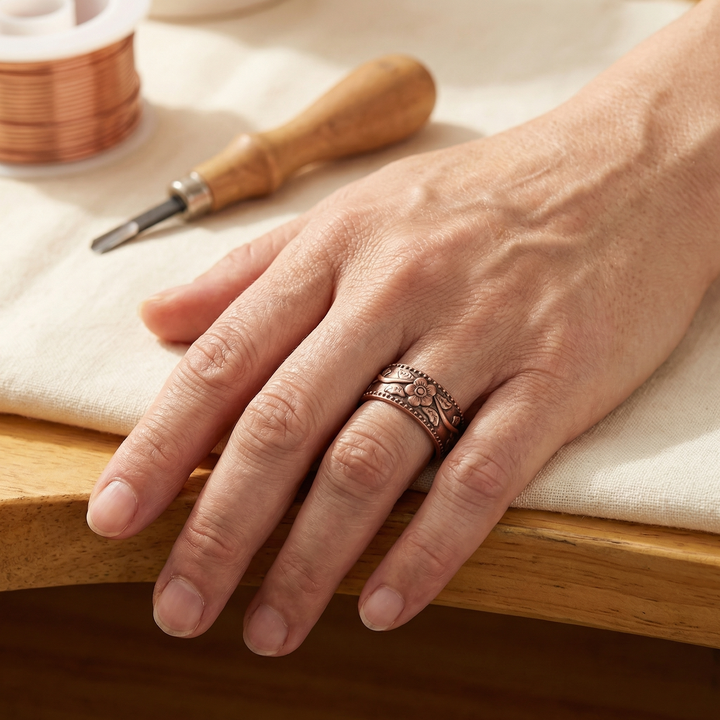 Maya's Petal Copper Ring