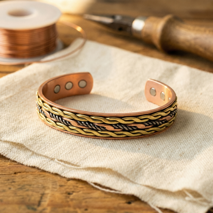 Maya's Weave Copper Bracelet
