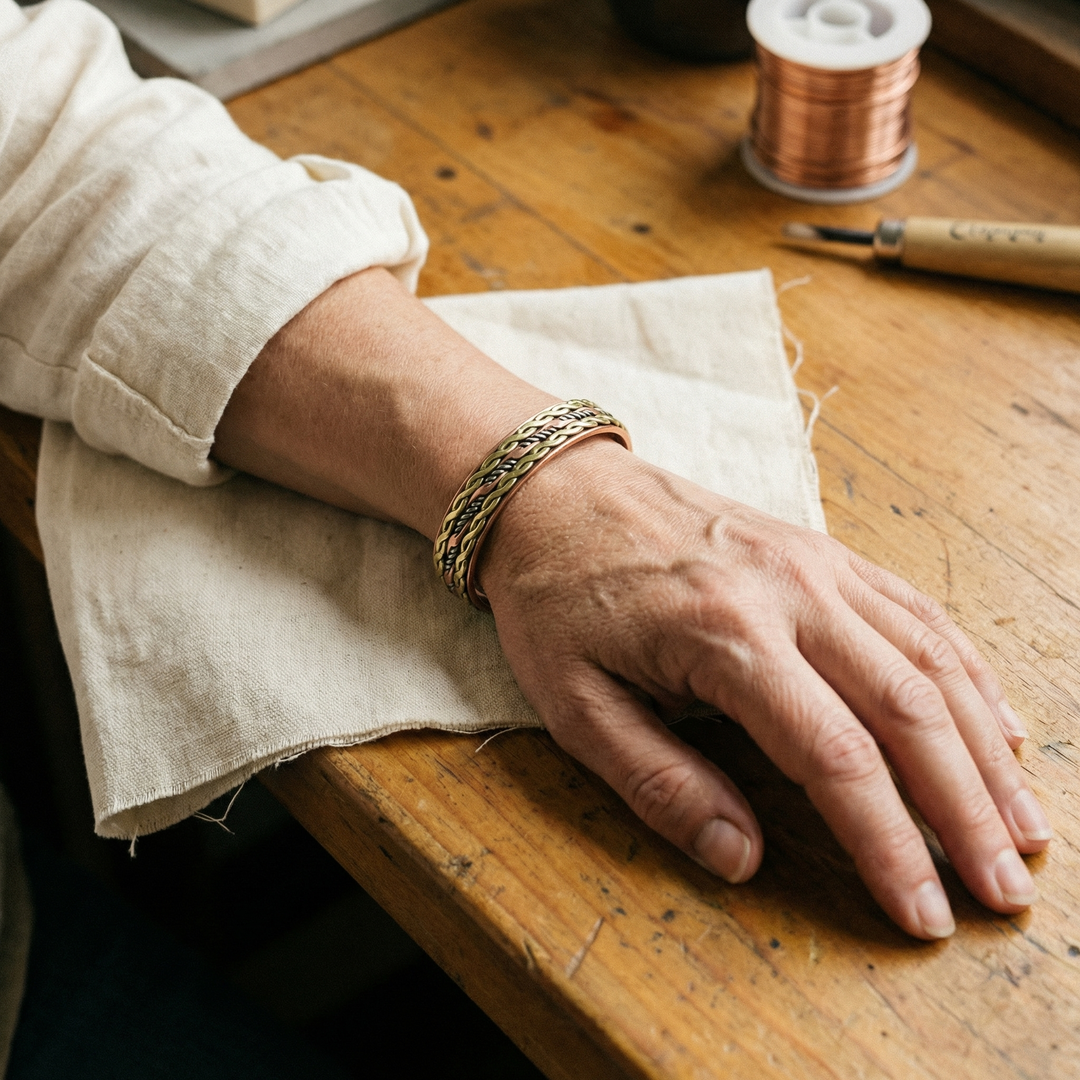 Maya's Weave Copper Bracelet