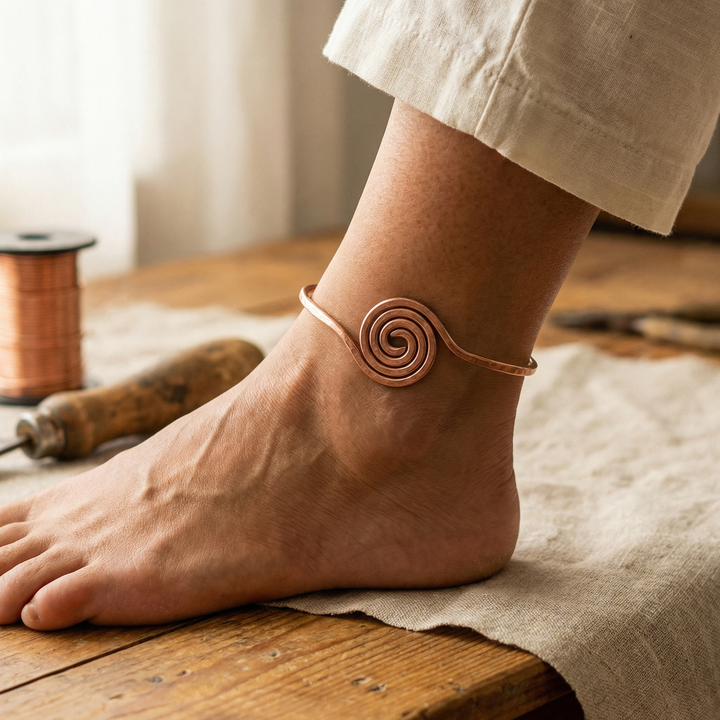 Maya's Coil Copper Anklet