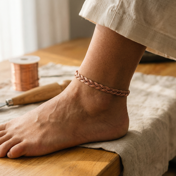 Maya's Reed Copper Anklet