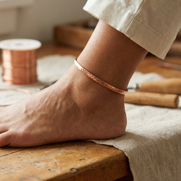 Maya's Sand Copper Anklet