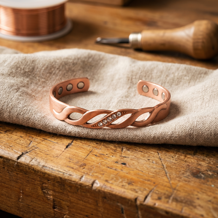 Maya's Seam Copper Bracelet
