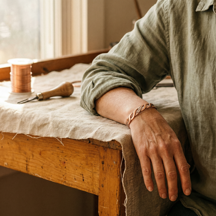 Maya's Seam Copper Bracelet