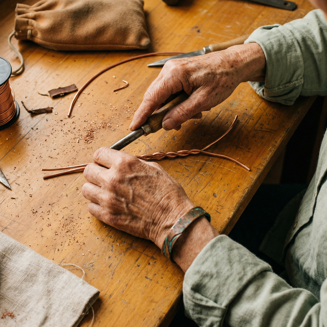 Maya's Seam Copper Bracelet