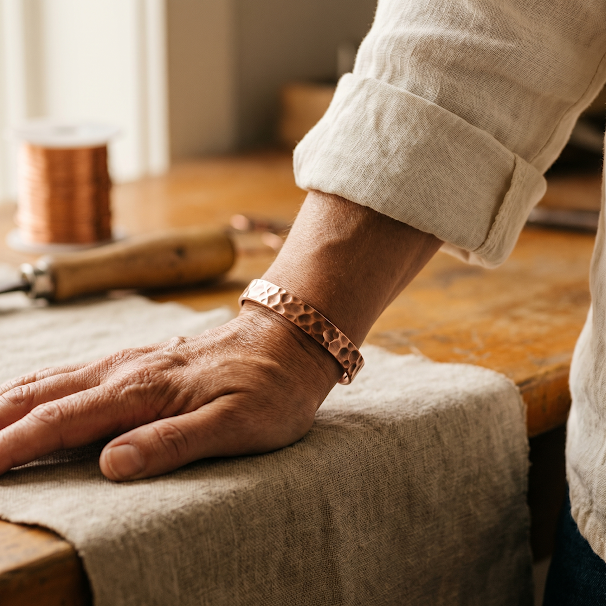 Maya's Furrow Copper Bracelet