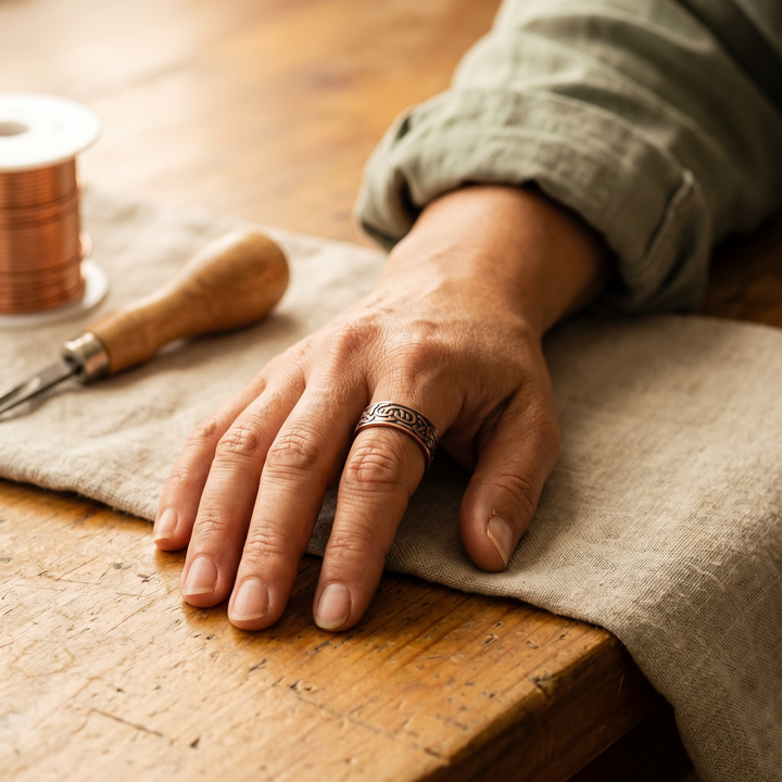 Maya's Burr Copper Ring