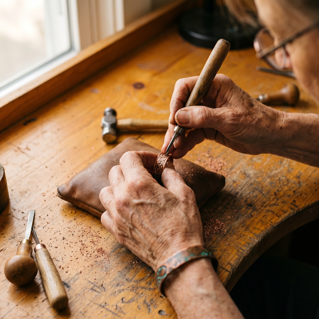 Maya's Burr Copper Ring