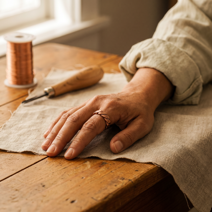 Maya's Knap Copper Ring