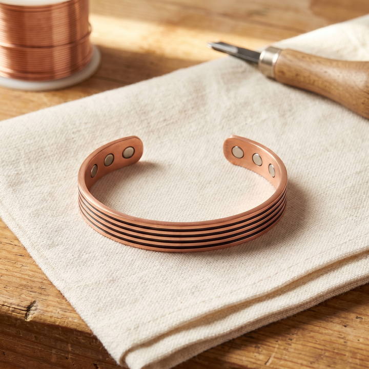 Maya's Sage Copper Bracelet