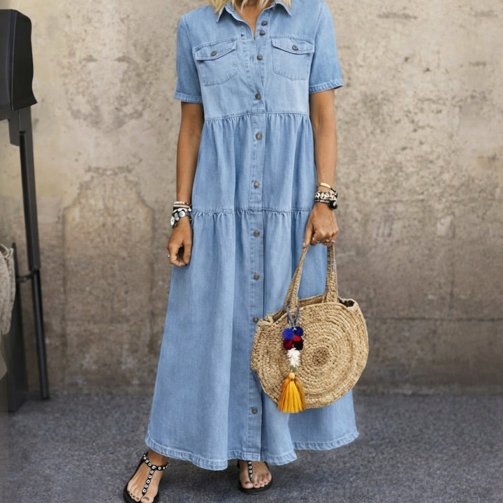 Elizabeth™ | Button-Front Midi Dress
