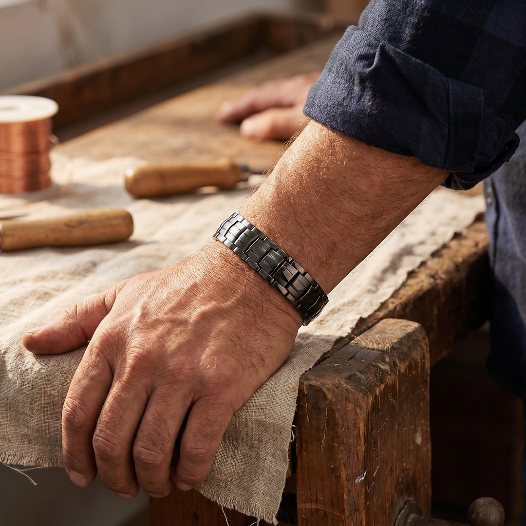 Maya's Ochre Men's Copper Bracelet