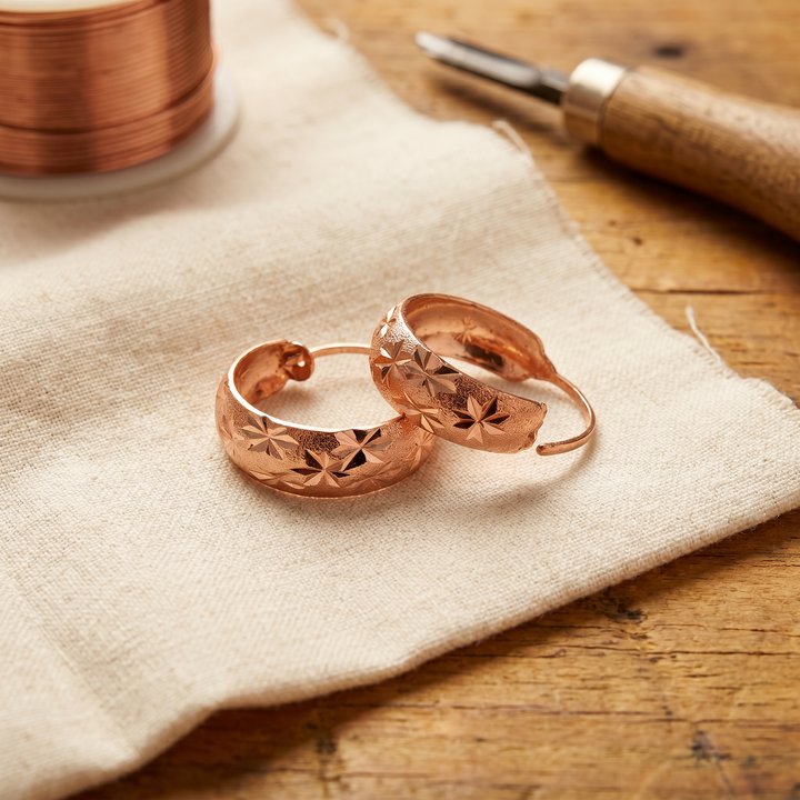 Maya's Dew Copper Earrings