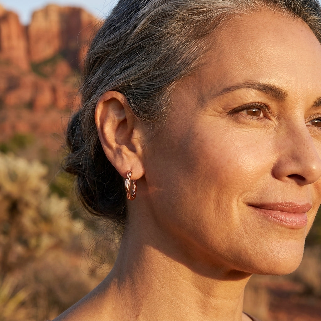 Maya's Wren Copper Hoop Earrings